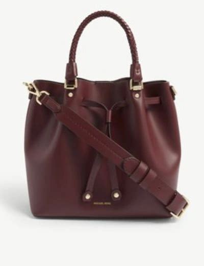 michael kors blakely oxblood|Blakely Leather Bucket Bag .